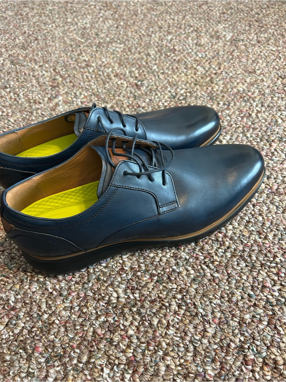 Florsheim Men's Navy Leather Derby Lace-Ups